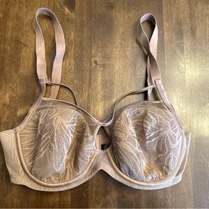 Understance Bra 30D Lace Sexy Lingerie Comfy Everyday Latte Underwire Adjustable